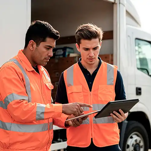 Fleet hire support with mobile servicing and replacement vehicles