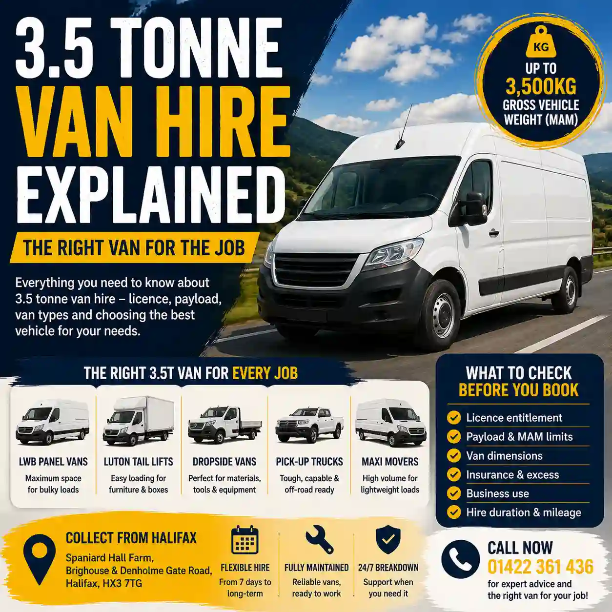 3.5 Tonne Van Hire Guide