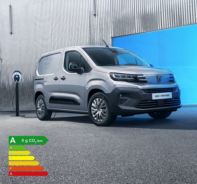 Peugeot E-Partner front three-quarter (manufacturer image)