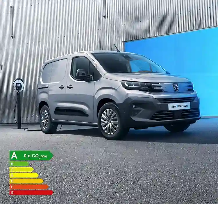 Peugeot E-Partner front three-quarter (manufacturer image)